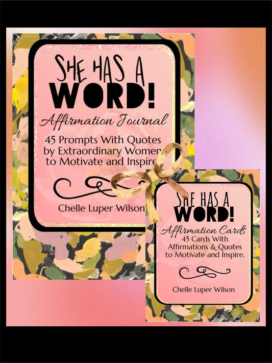 She Has A Word! Affirmation Journal & Card Deck Pre-Order Bundle Discount Set